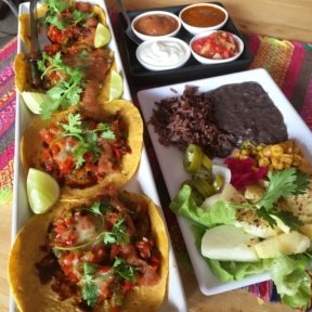 Gluten-free tacos and dips from The Salsa Kitchen